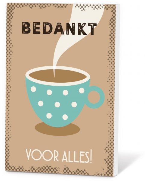 Koffiekaart bedankt voor alles